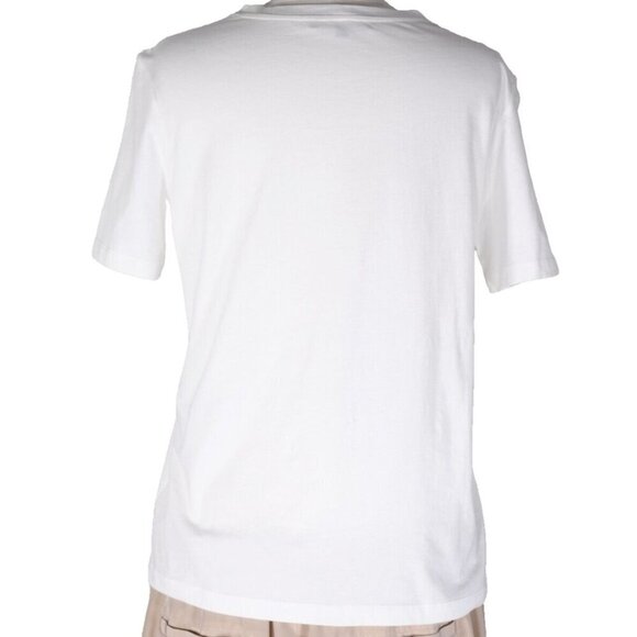 Maje Women's Size 1 Small White Short Sleeve Top Embroidered Lace Cotton T-Shirt - Picture 6 of 7